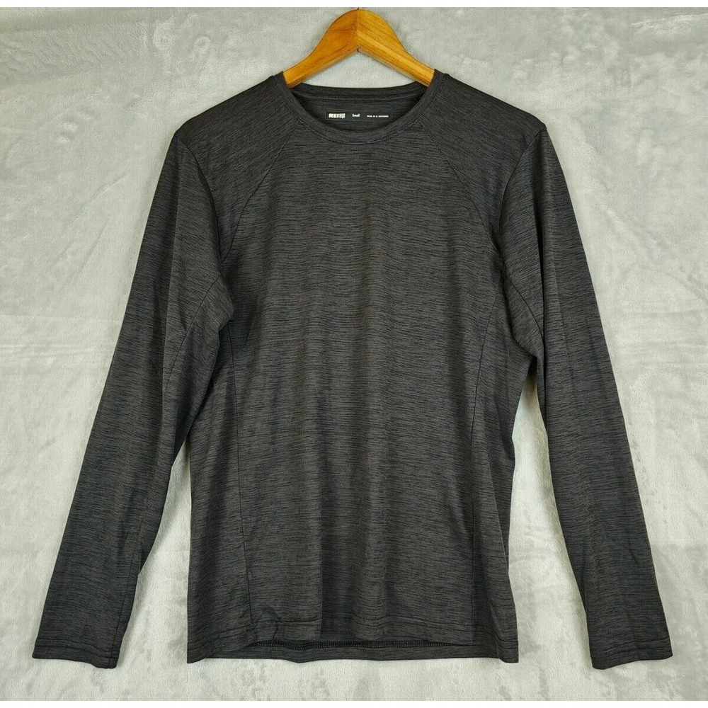REI Co Op T Shirt Small Dark‎ Gray Base Layer Long Sleeve Stretch Outdoor Hiking